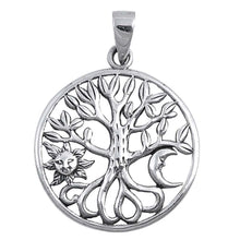 Load image into Gallery viewer, Sterling Silver Tree of Life Shape PendantAndHeight 34mm