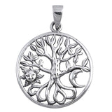 Sterling Silver Tree of Life Shape PendantAndHeight 34mm