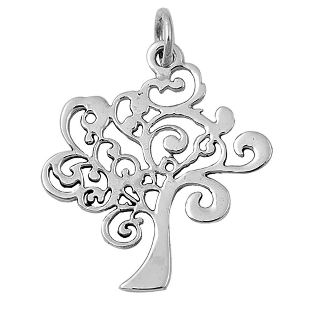 Sterling Silver Tree of Life Shape PendantAndHeight 41mm