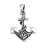 Sterling Silver Anchor Shape PendantAndHeight 21mm