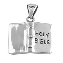 Load image into Gallery viewer, Sterling Silver Holy Bible Shape PendantAndHeight 13mm