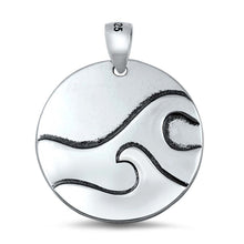 Load image into Gallery viewer, Sterling Silver Waves Plain Pendant