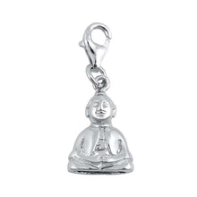 Load image into Gallery viewer, Sterling Silver With Stone SItting Buddha Plain Pendant