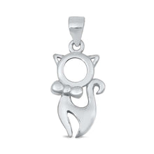 Load image into Gallery viewer, Sterling Silver Cat Plain Pendant