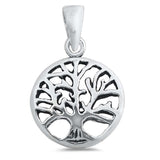 Sterling Silver Tree of Life Plain Pendant