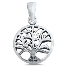 Sterling Silver Tree of Life Plain Pendant