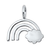 Sterling Silver Cloud and Rainbow Plain Pendant