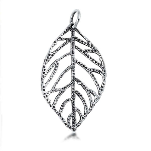 Sterling Silver Leaf Plain Pendant