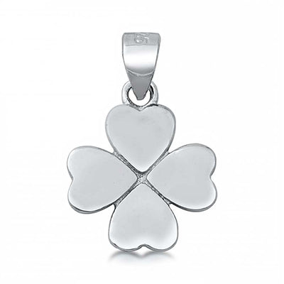 Sterling Silver Plain Heart Cross Shaped Pendant