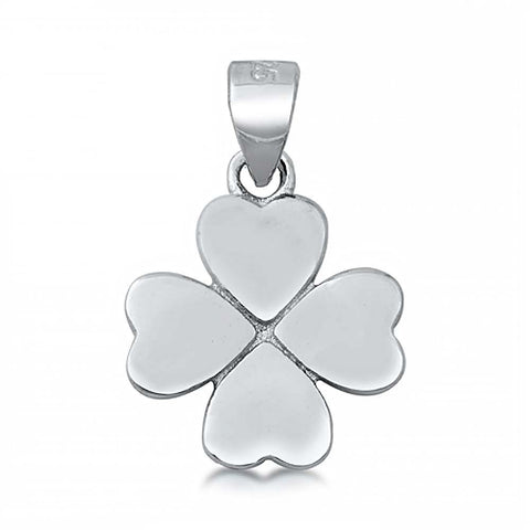 Sterling Silver Plain Heart Cross Shaped Pendant