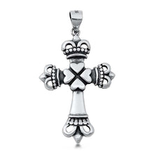 Load image into Gallery viewer, Sterling Silver Plain Cross Shaped Pendant