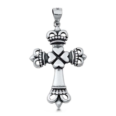 Sterling Silver Plain Cross Shaped Pendant