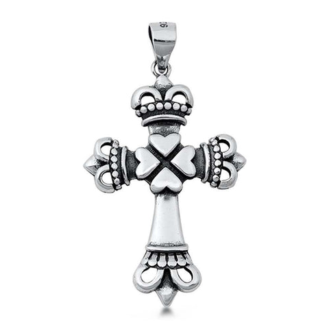 Sterling Silver Plain Cross Shaped Pendant