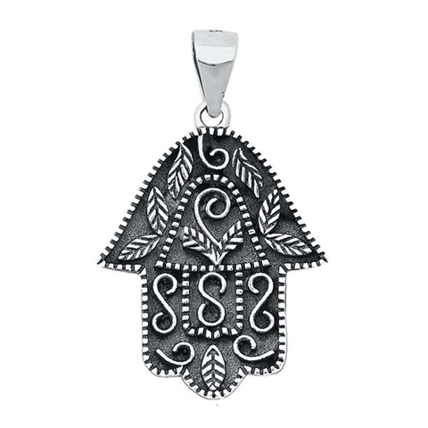 Sterling Silver Hamsa Shaped Pendant