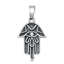 Load image into Gallery viewer, Sterling Silver Oxidized Hamsa Plain Pendant