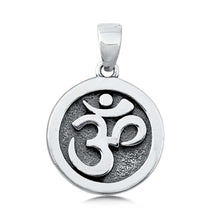 Load image into Gallery viewer, Sterling Silver Oxidized Om Plain Pendant