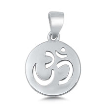 Load image into Gallery viewer, Sterling Silver Om Plain Pendant