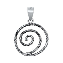 Load image into Gallery viewer, Sterling Silver Spiral Plain Pendant