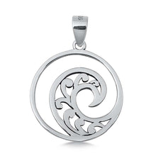 Load image into Gallery viewer, Sterling Silver Wave Plain Pendant