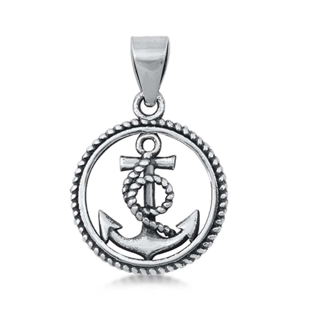 Sterling Silver Anchor Plain Pendant