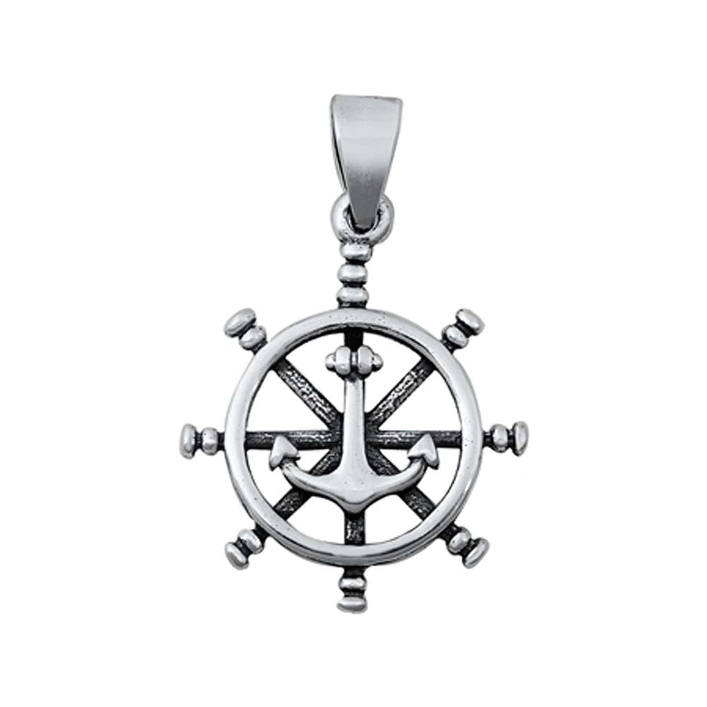 Sterling Silver Helm Plain Pendant