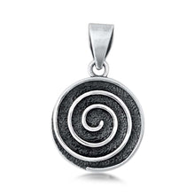 Load image into Gallery viewer, Sterling Silver Spiral Plain Pendant