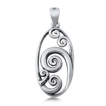 Load image into Gallery viewer, Sterling Silver Waves Pendant