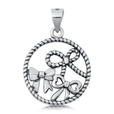 Sterling Silver Bows Plain Pendant