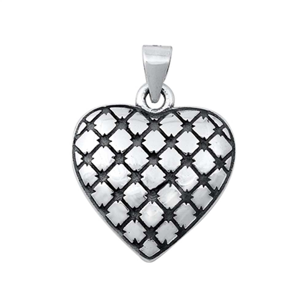 Sterling Silver Heart Plain Pendant