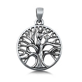 Sterling Silver Tree of Life Plain Pendant