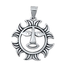 Load image into Gallery viewer, Sterling Silver Sun Plain Pendant