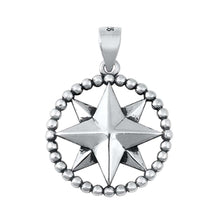 Load image into Gallery viewer, Sterling Silver Compass Arrow Plain Pendant