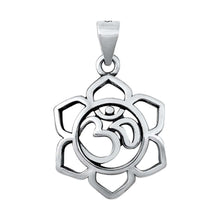 Load image into Gallery viewer, Sterling Silver Om Plain Pendant