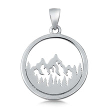 Load image into Gallery viewer, Sterling Silver Mountain Plain Pendant