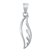 Load image into Gallery viewer, Sterling Silver Waves Plain Pendant