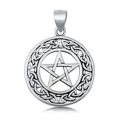 Sterling Silver Pentagram Plain Pendant