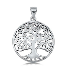 Load image into Gallery viewer, Sterling Silver Oxidized Tree of Life Plain Pendant