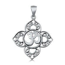 Load image into Gallery viewer, Sterling Silver Om Plain Pendant