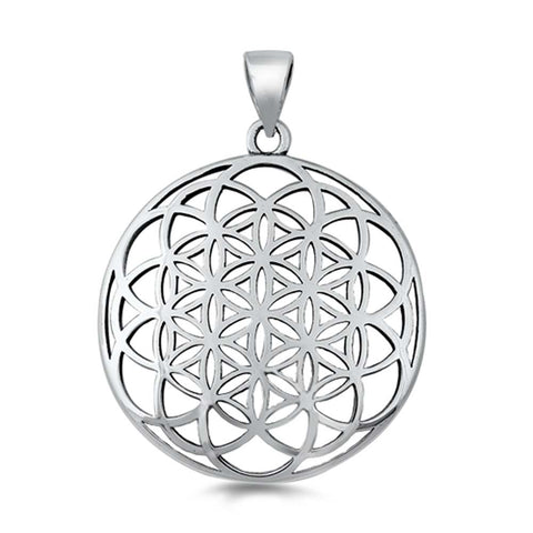 Sterling Silver Mandala Plain Pendant