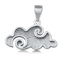 Load image into Gallery viewer, Sterling Silver Rhodium Plated Cloud Plain Pendant