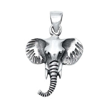 Load image into Gallery viewer, Sterling Silver Elephant Head Plain Pendant