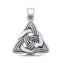 Load image into Gallery viewer, Sterling Silver Trinity Knot  Plain Pendant