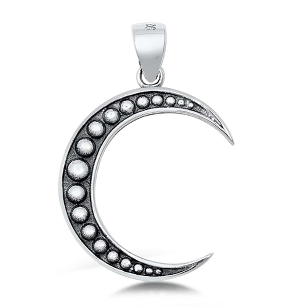 Sterling Silver Moon Plain Pendant