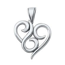 Load image into Gallery viewer, Sterling Silver Heart Plain Pendant