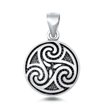 Load image into Gallery viewer, Sterling Silver Triskele Plain Pendant