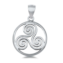 Load image into Gallery viewer, Sterling Silver Triskelion Plain Pendant