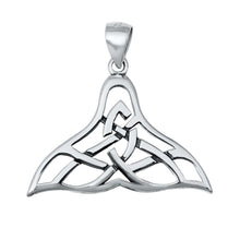 Load image into Gallery viewer, Sterling Silver Whale Tail Plain Pendant