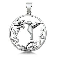 Load image into Gallery viewer, Sterling Silver Hummingbird Plain Pendant