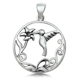 Sterling Silver Hummingbird Plain Pendant