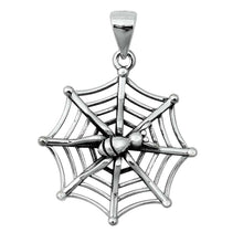 Load image into Gallery viewer, Sterling Silver Spiderweb Plain Pendant